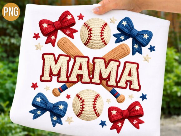 Baseball Mama Crochet Bat and Bow PNG: A Guide to High-Quality Digital Design