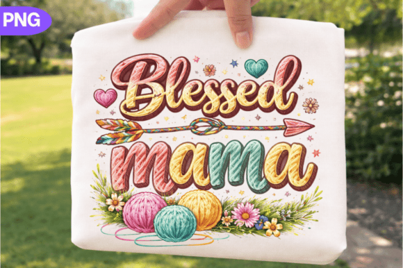 Blessed Mama PNG: A Christian Mom Design