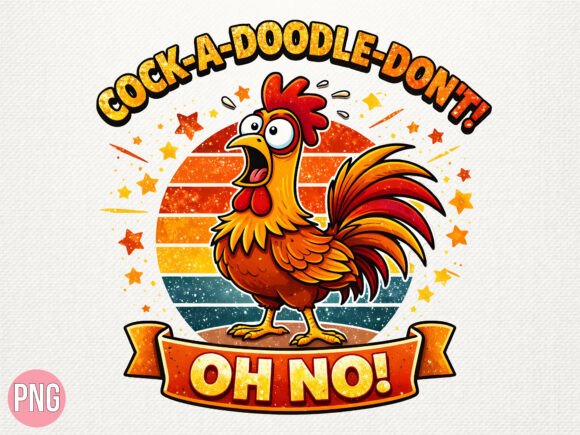 Cock a Doodle Don't Funny Rooster PNG