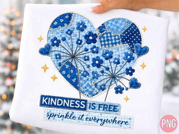 Elevating Brand Empathy: Leveraging the Kindness is Free Heart Flowers Shirt PNG in Modern Design