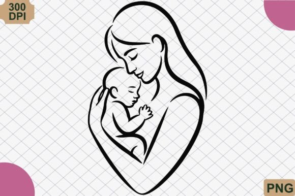 Embracing Minimalism: The Art and Utility of Mother and Baby Line Art in Modern Design