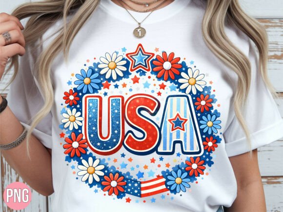 Evaluating the SA Flower Patriotic Wreath T-shirt PNG for Professional Design Work