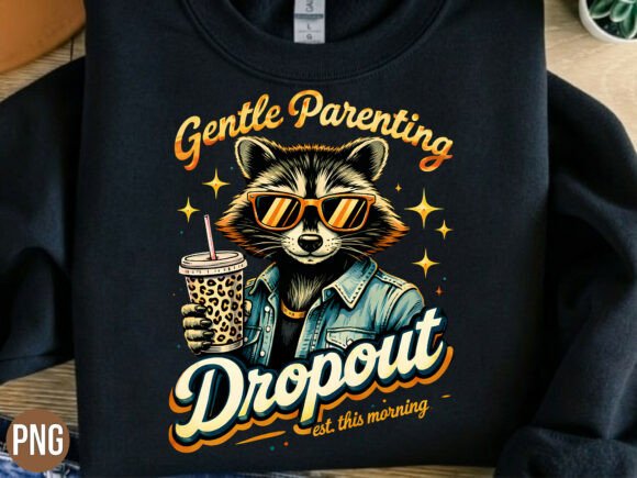 Gentle Parenting Dropout Raccoon PNG Guide