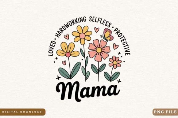 Mama Boho Flowers Mama, Mothers Day PNG: A Creative Resource for Modern Crafters
