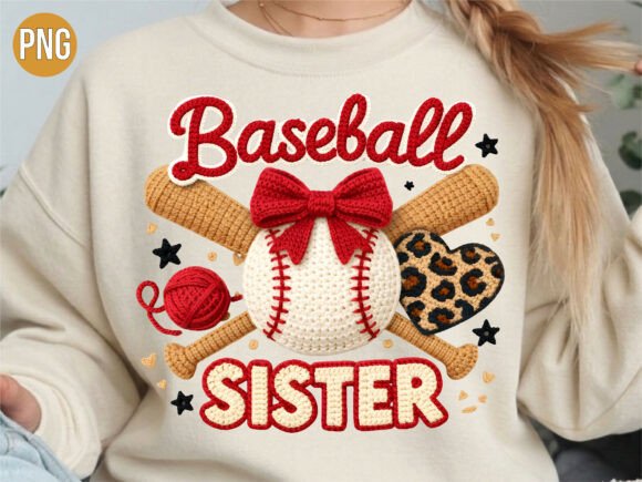 Unleashing Creativity with the Baseball Sister Crochet Bow Sport PNG